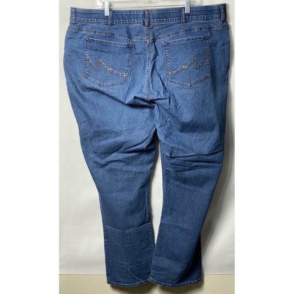 Riders Lee Women Plus Jeans Size 3X Elastic Waist Stretch - Picture 2 of 3